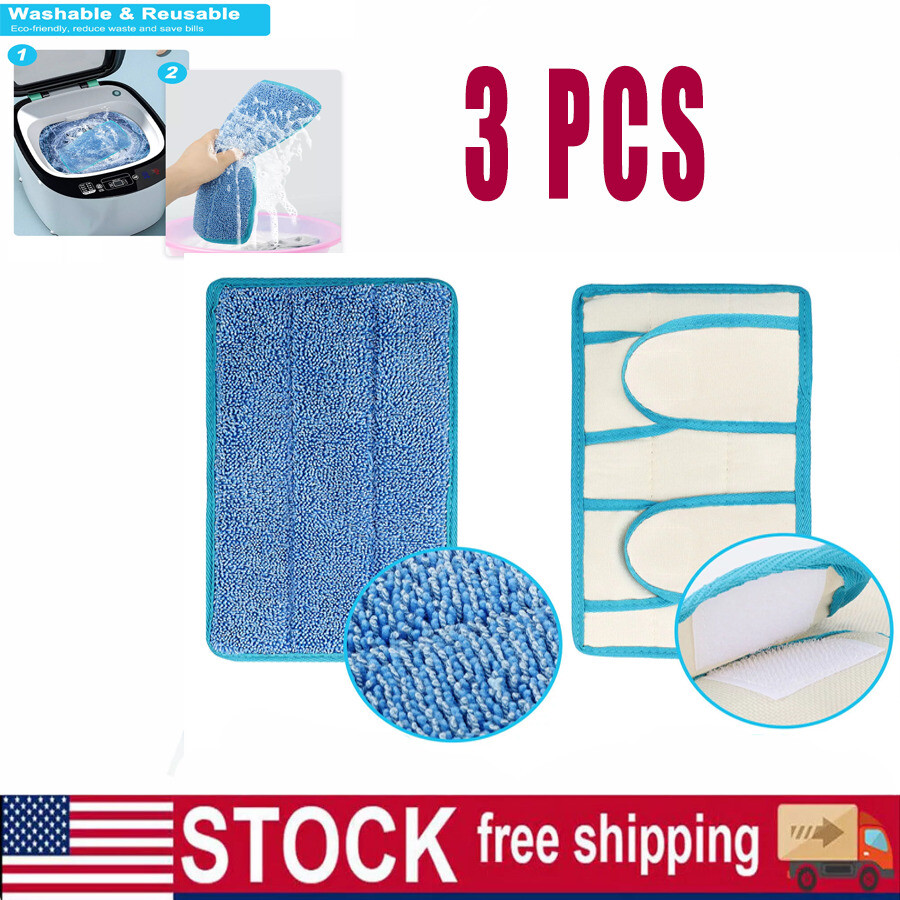 Microfiber Cleaning Mop Pad, Compatible With Sweeper, Washable And Durable 3pcs