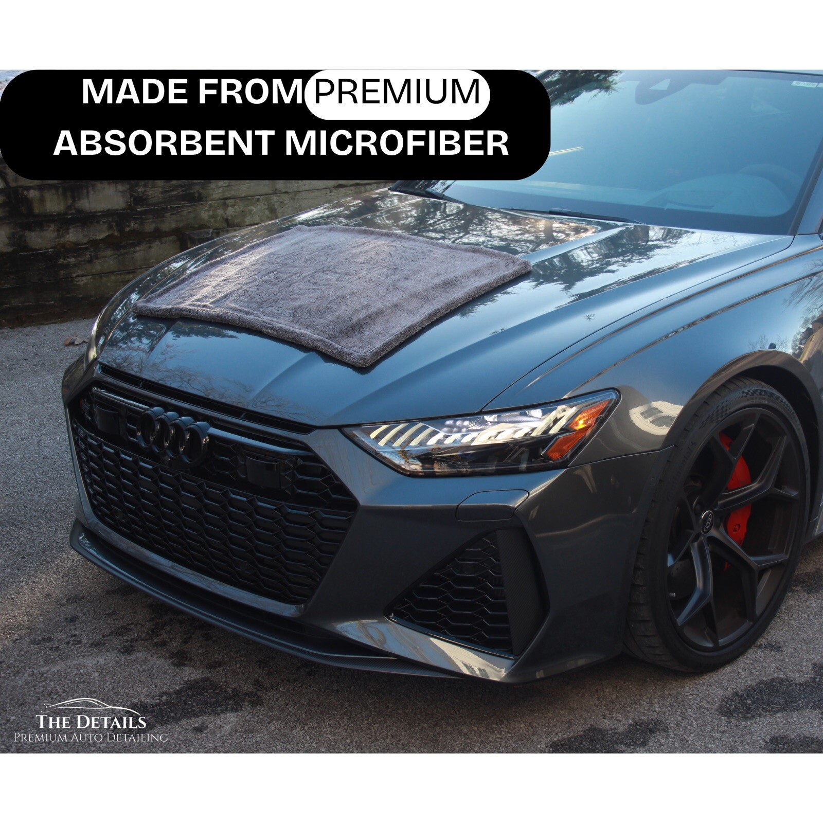 The Details Auto Microfiber Car Drying Towel 36”x24” 1,400GSM, Extra Large