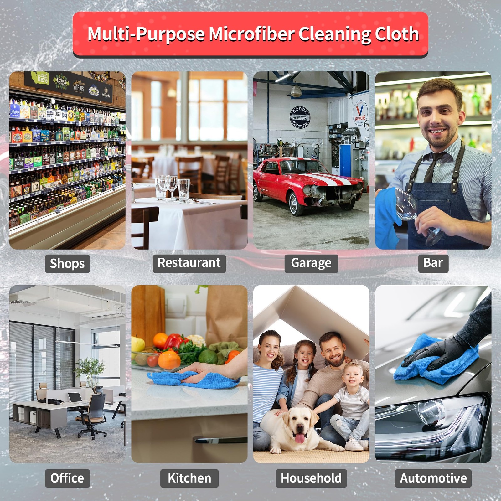 Shop Towels, 100 Pack Microfiber Towels for Cars, Microfiber Cleaning Cloths,…