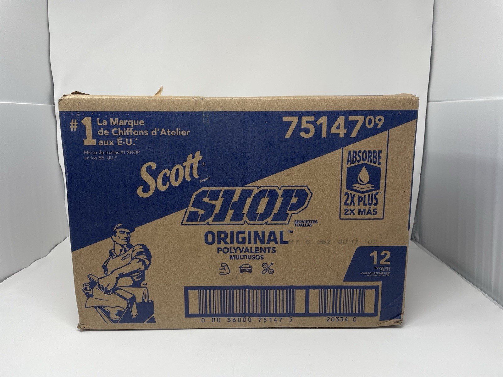 SCOTT Professional Multi Purpose Shop Paper Towels 55 Sheets Roll 12 Rolls
