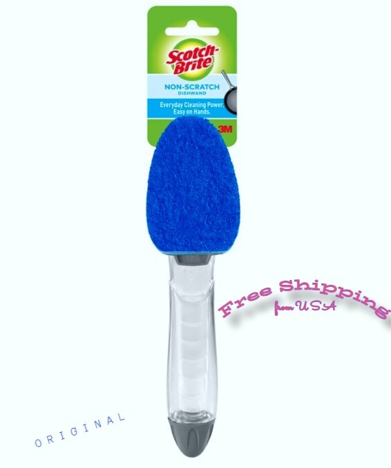 Dish Wand Scotch Brite Non-Scratch Dishwand Scrubber Cleaning Kitchen Bathroom