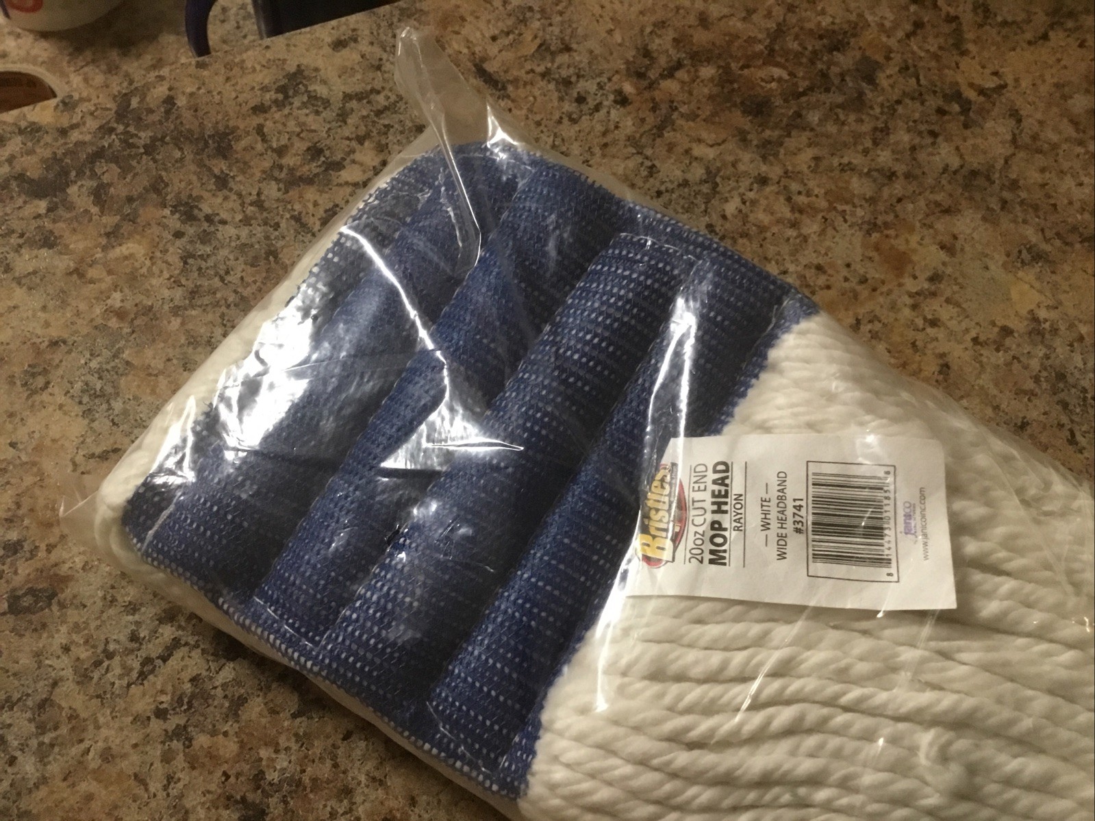 Case Of 10 Bristles #3741 20oz White Cotton Mop Head Replacements New In Box
