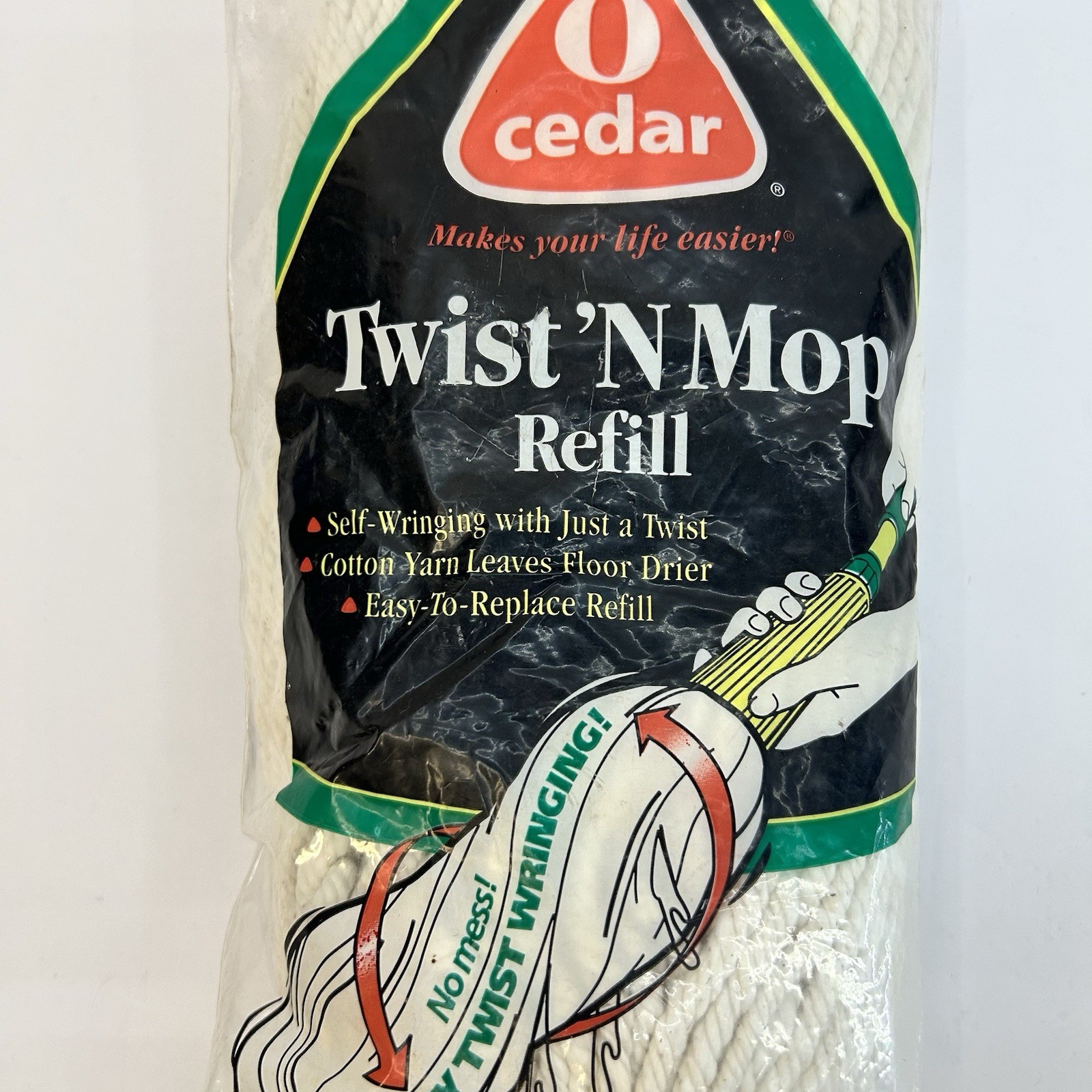 O Cedar Twist N Mop Refill Replacement Cotton Twist Mop New Sealed White