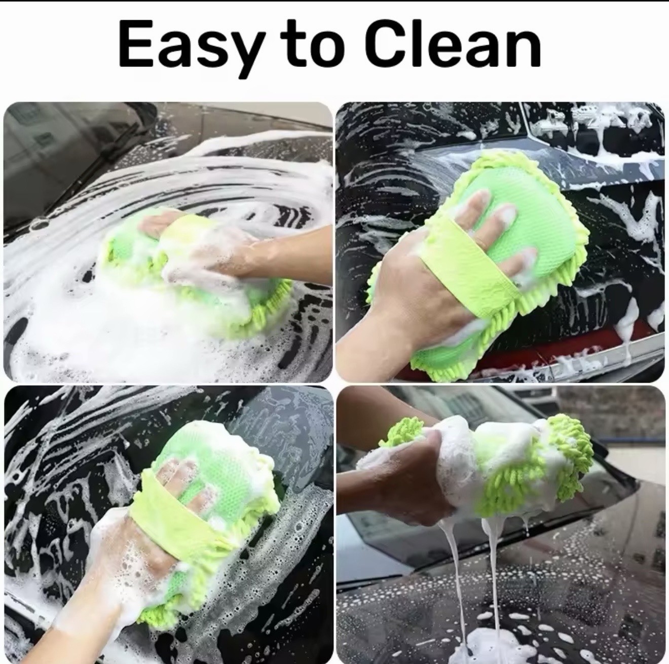 Microfiber Car Washer Sponge Cleaning Car Care Detailing Brushes Washing Towel a