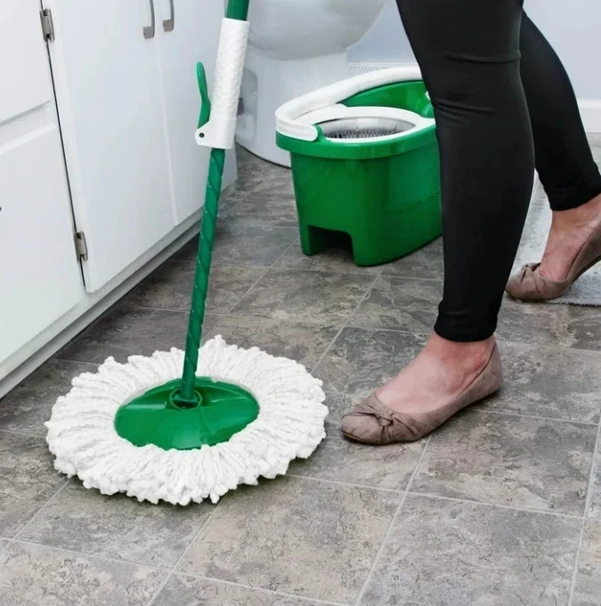Libman All-in-One Tornado Spin Mop Floor Cleaning Kit, Advanced Microfiber Head