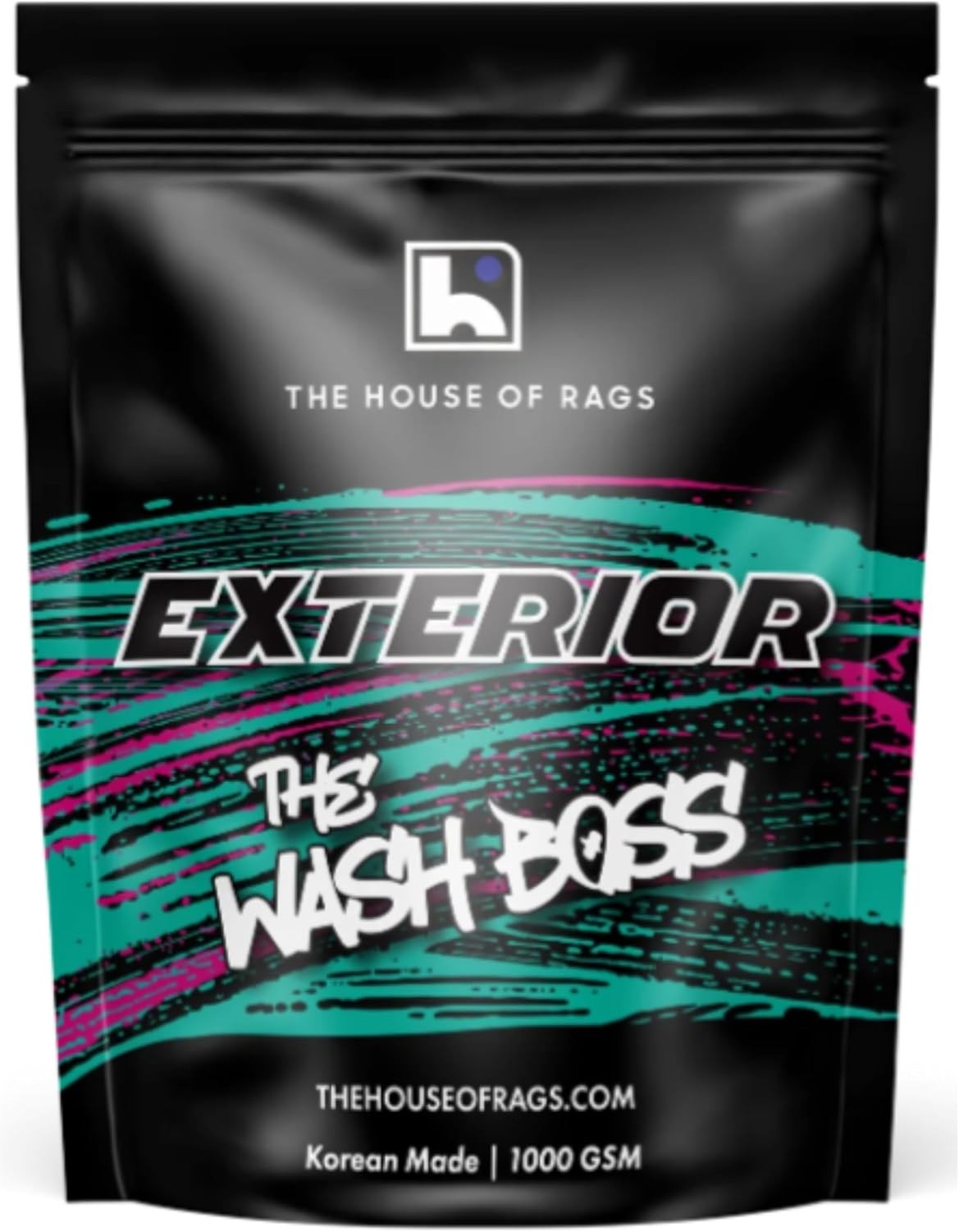 THOR Wash Boss V2: Microfiber Pad 10x10in 1000 GSM Korean-Made – Lint-Free, Heav
