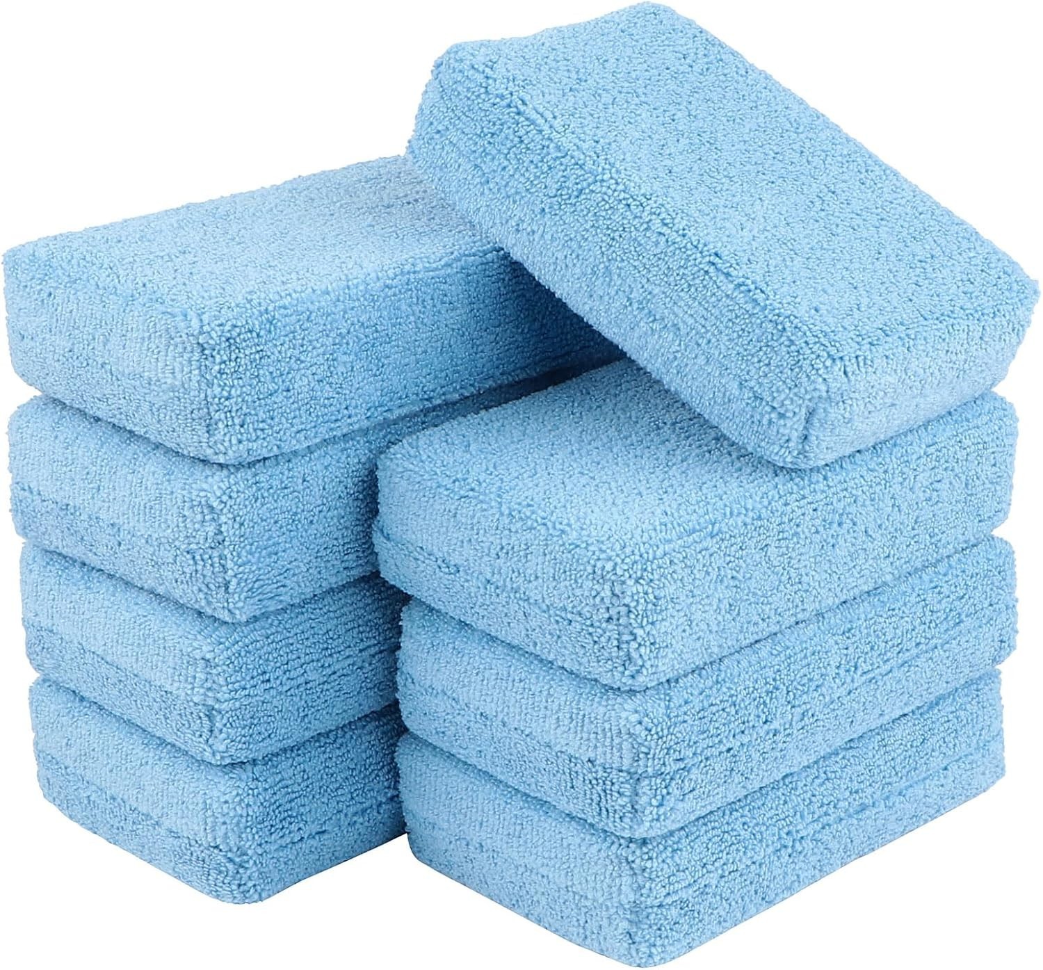 Microfiber Applicator Pad-8Pack, Car Wash Sponge, Microfiber Sponge and Clea…