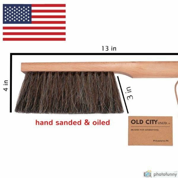 Dustpan,Woodworking Bench Brush-USA Horsehair, FirePlace Brush, Shop, Counter