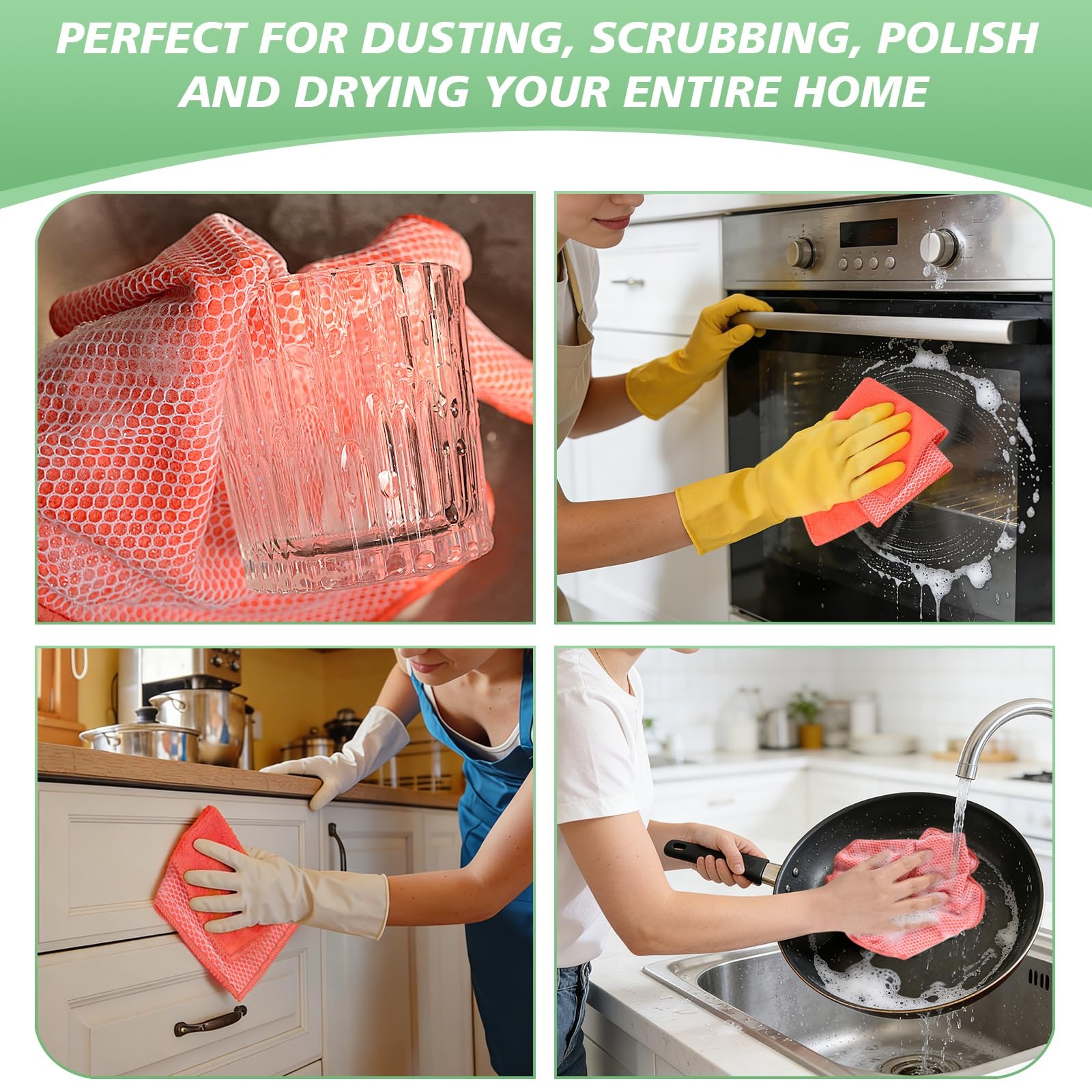 Microfiber Dish Cloths for Washing Dishes Towels Best Kitchen Washcloth Clean…