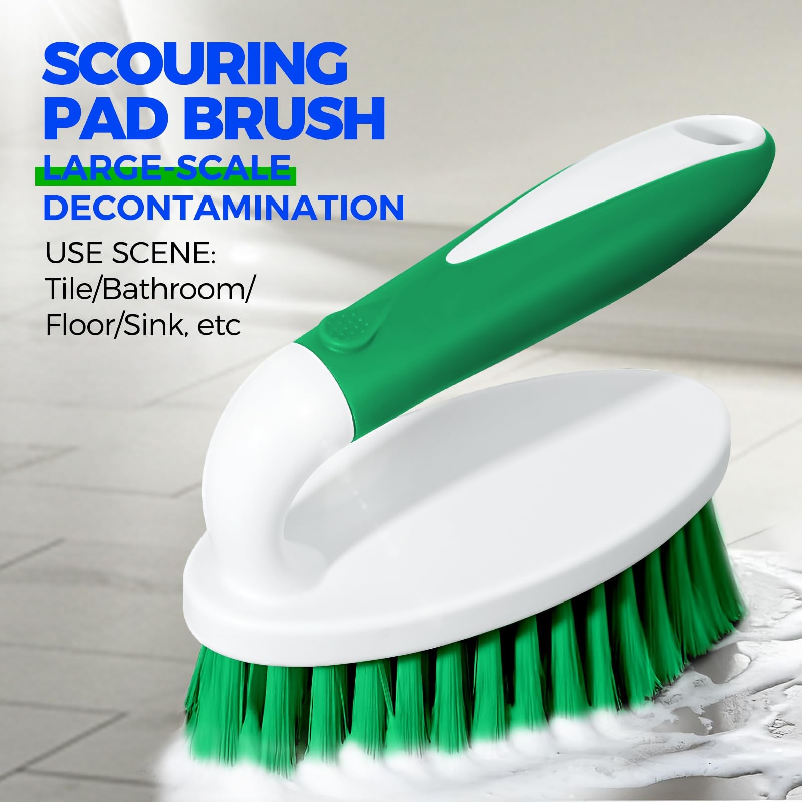 Holikme Cleaning Brush Set for Household Use, Scrub Brush, 5 Pack, Green