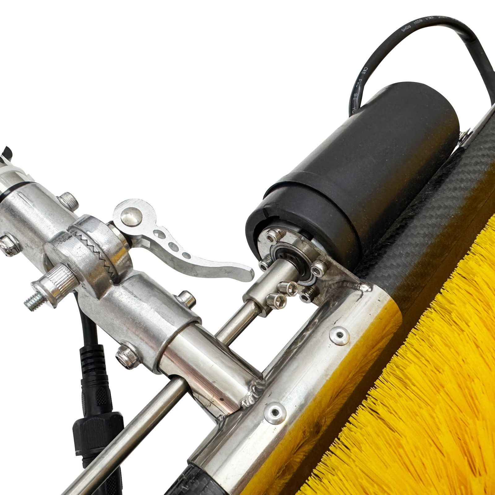 Solar Panel Cleaning Brush Solar Panel Cleaner Roller Brush W/11.5ft Pole 110V