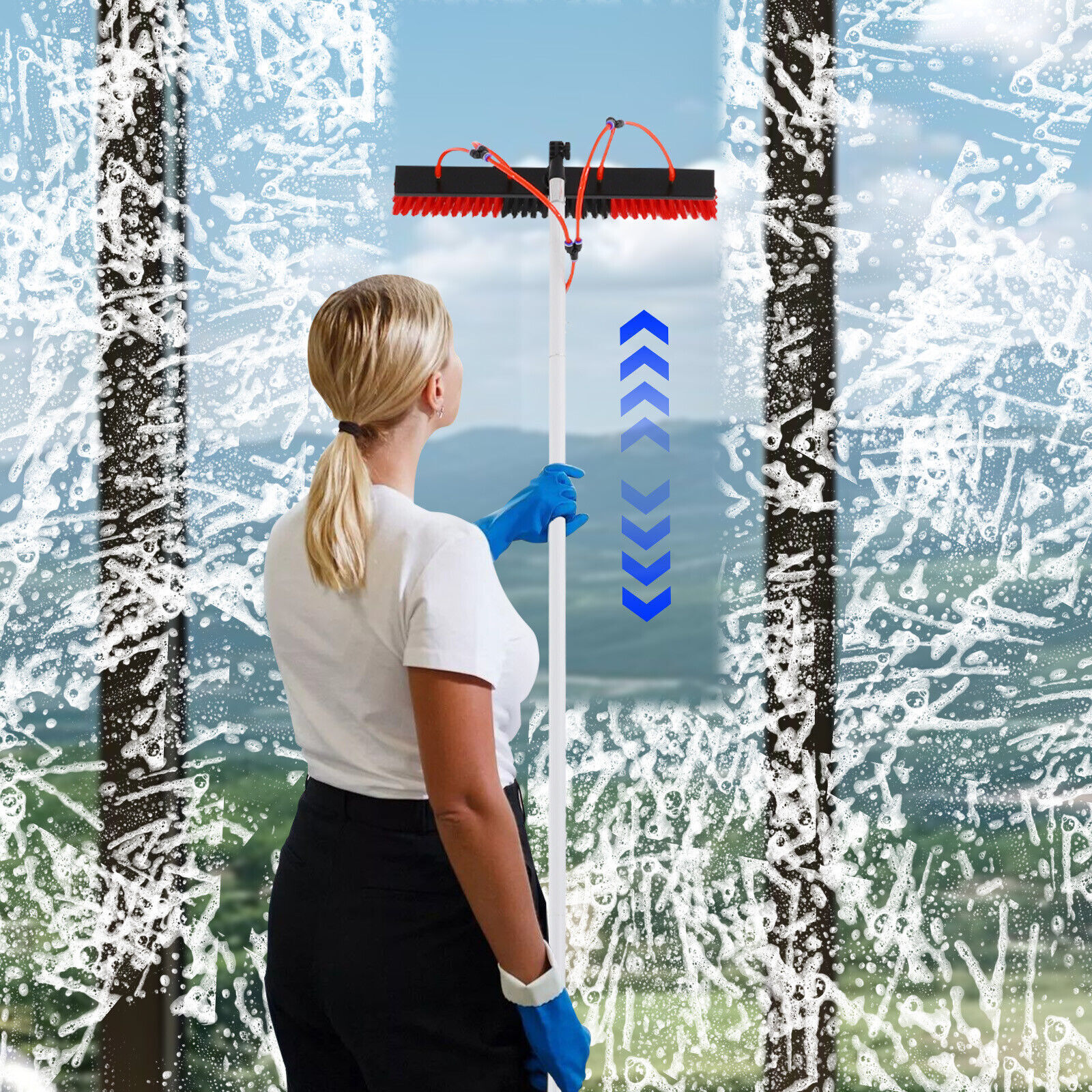 Cleaning Brush Kit for Solar Panel, Window Cleaning Equipment, Window Cleaning