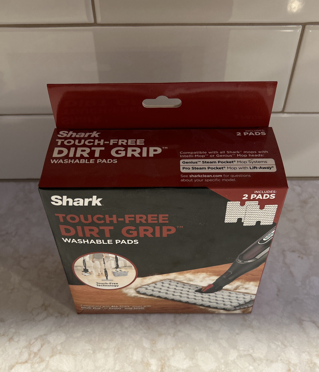 Shark Touch-Free Dirt Grip Washable Mop Pads 2 pads Washable 20 WASHES FAST SHIP