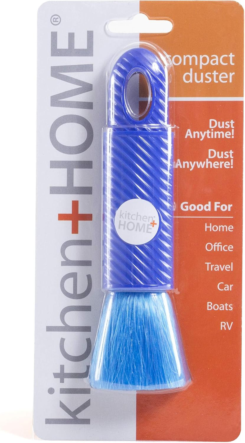 Kitchen + Home Compact Static Duster – 6.5″ Inch Travel Duster with Carry Case –