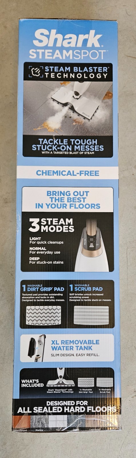 NEW Shark SteamSpot Steam Mop with Steam Blaster – S2001
