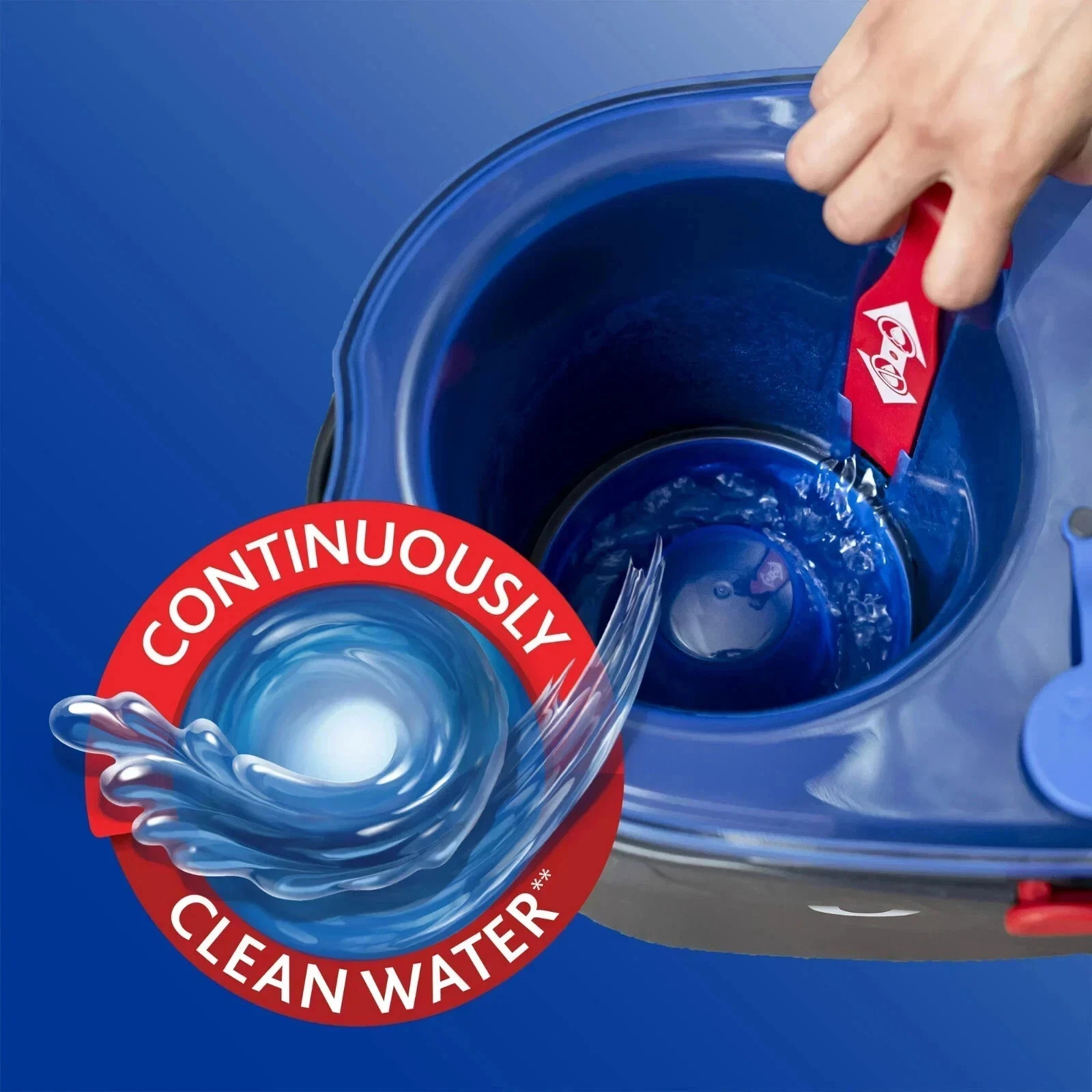 O-Cedar RinseClean Clean Water Spin Mop and Bucket System Clean with Clean Water