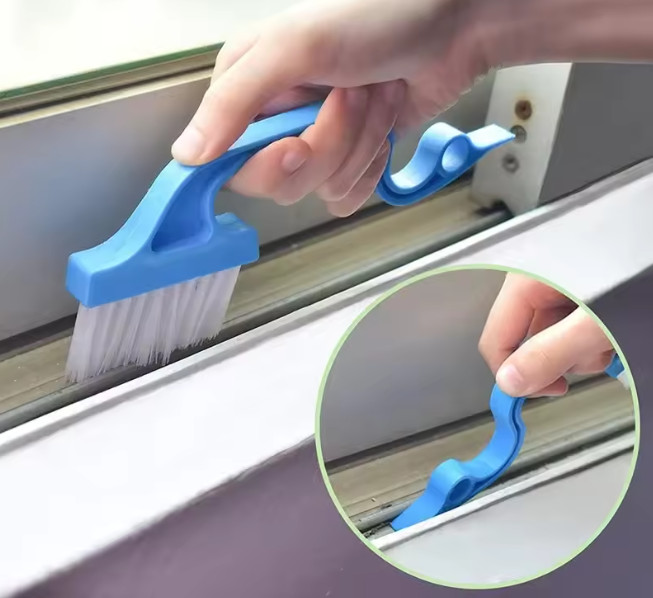 2-in-1 Windows Gap Cleaning Brush & Flat Shovel Household Tool for Kitchen, Bath