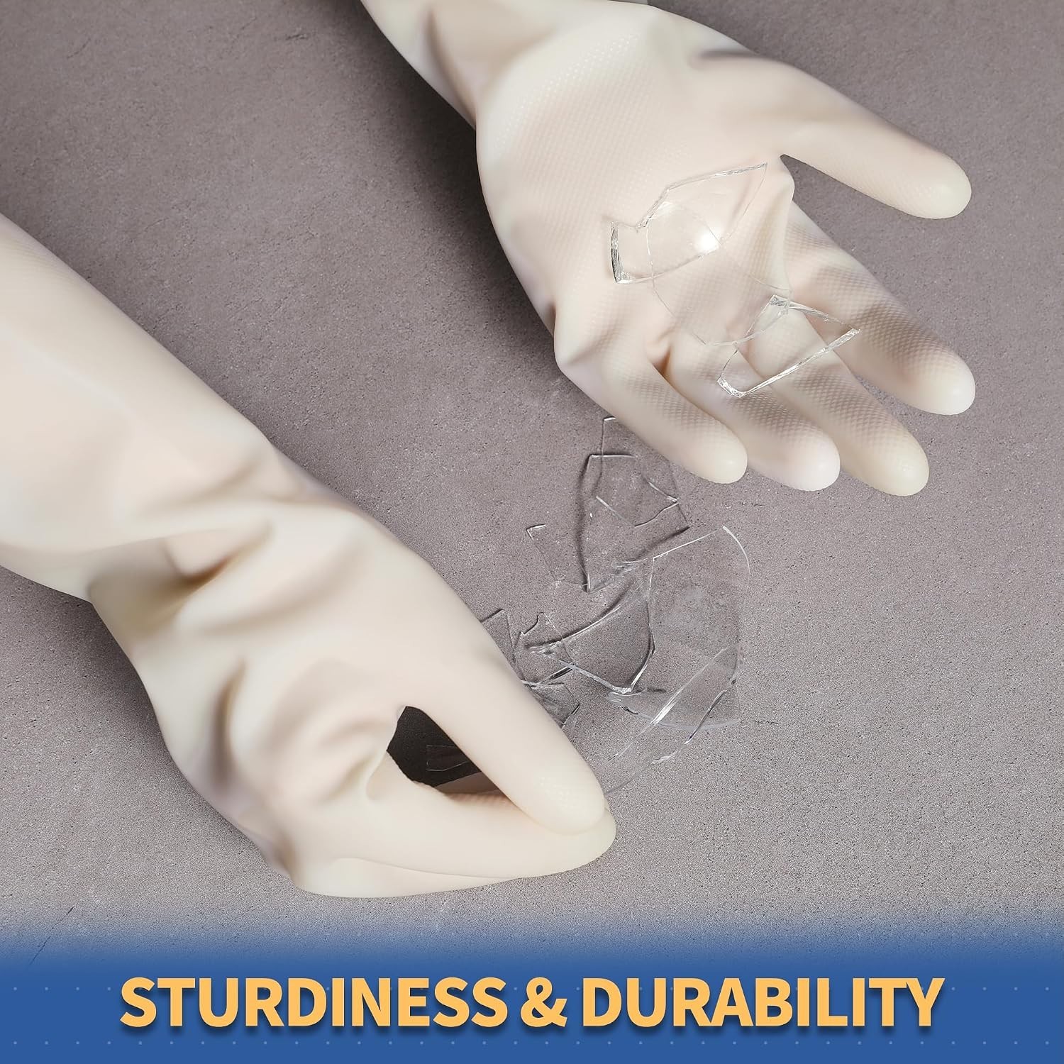 Large Waterproof Nitrile Cleaning Gloves – Durable, Comfortable, 6 Pair Set