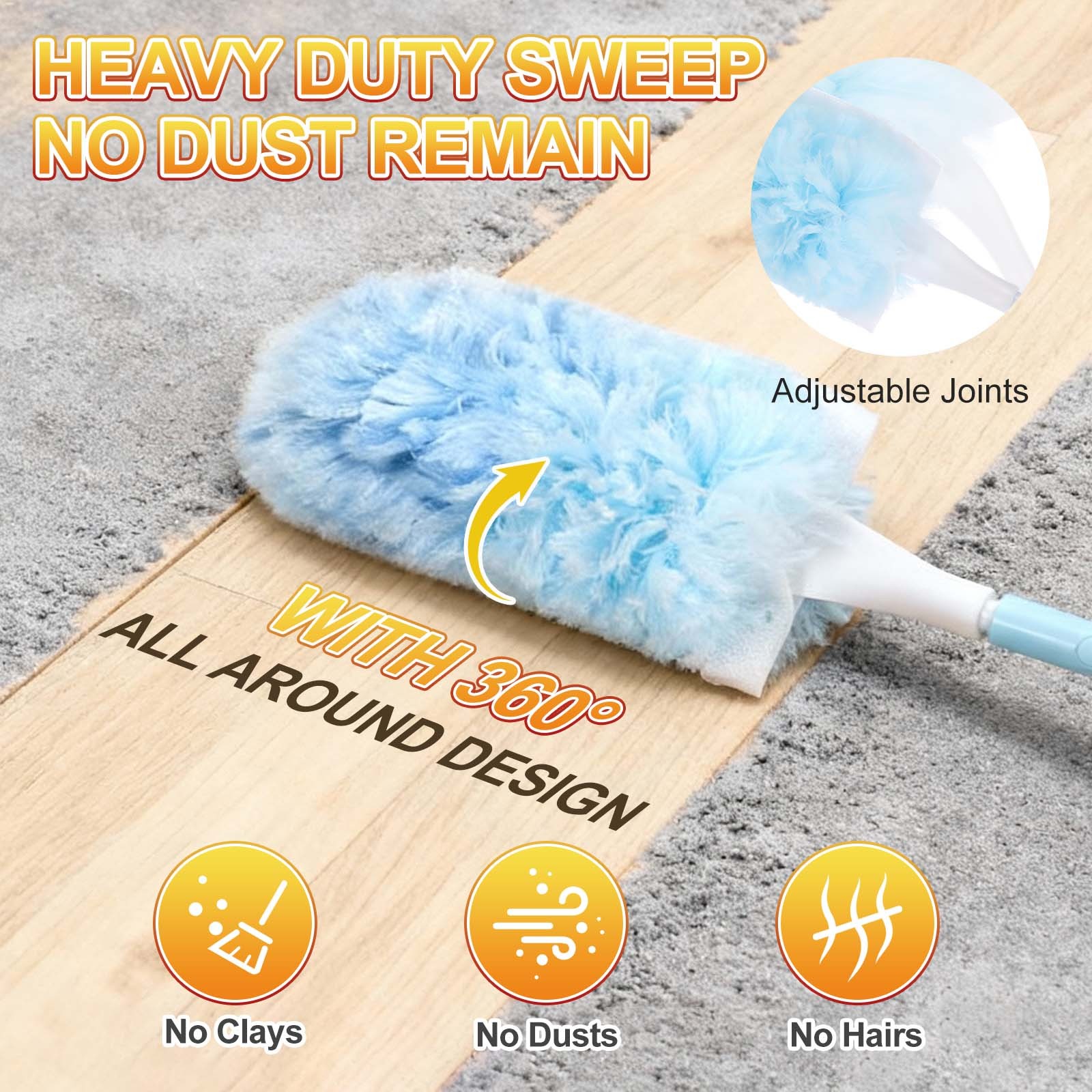 2 Count Yellow Handle Refill, with 20 Yellow Dusters