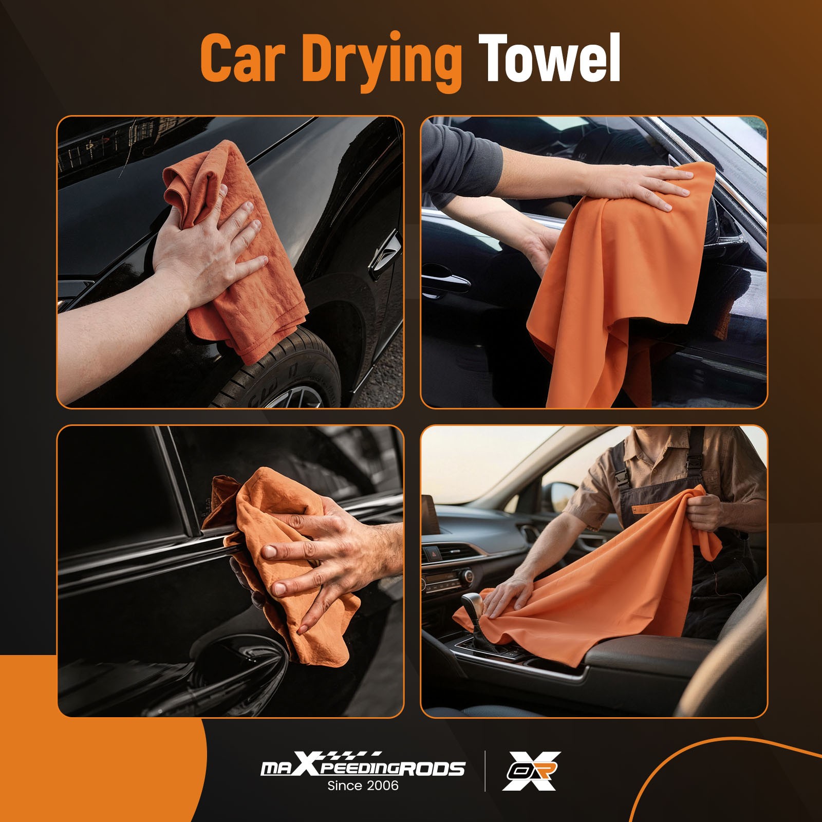 26″x17″ Shammy Towel Car Drying Rag PVA for Auto Vehicle Wash Detailing 3 Pack