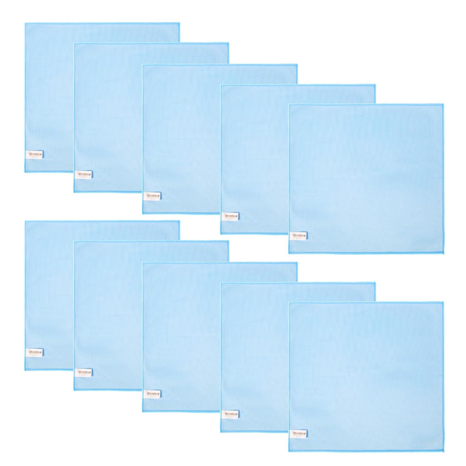 10 Pack XL Streak Premium Microfiber Glass Cleaning Cloth, 16 Inch X 16 Inch,…