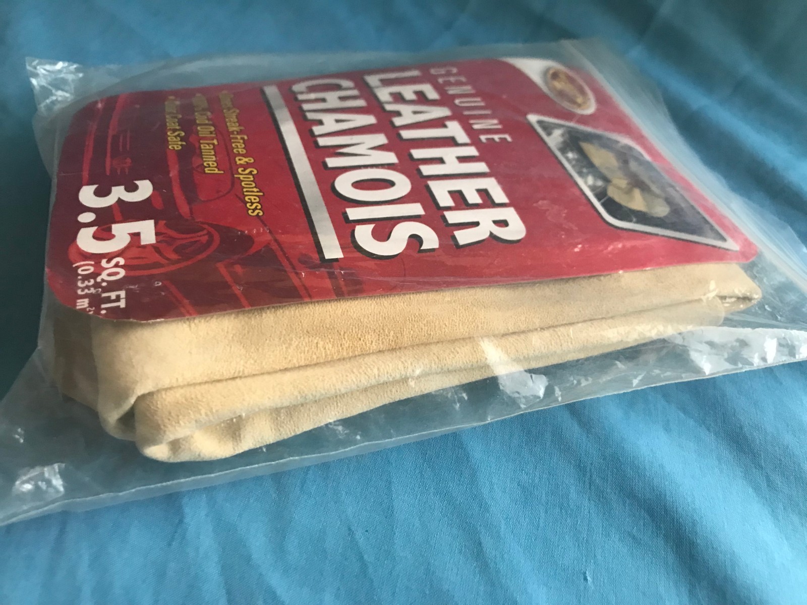New Detailer’s Choice 3.5 sq. ft. Genuine Leather Chamois ~ Dry & Polish Vehicle
