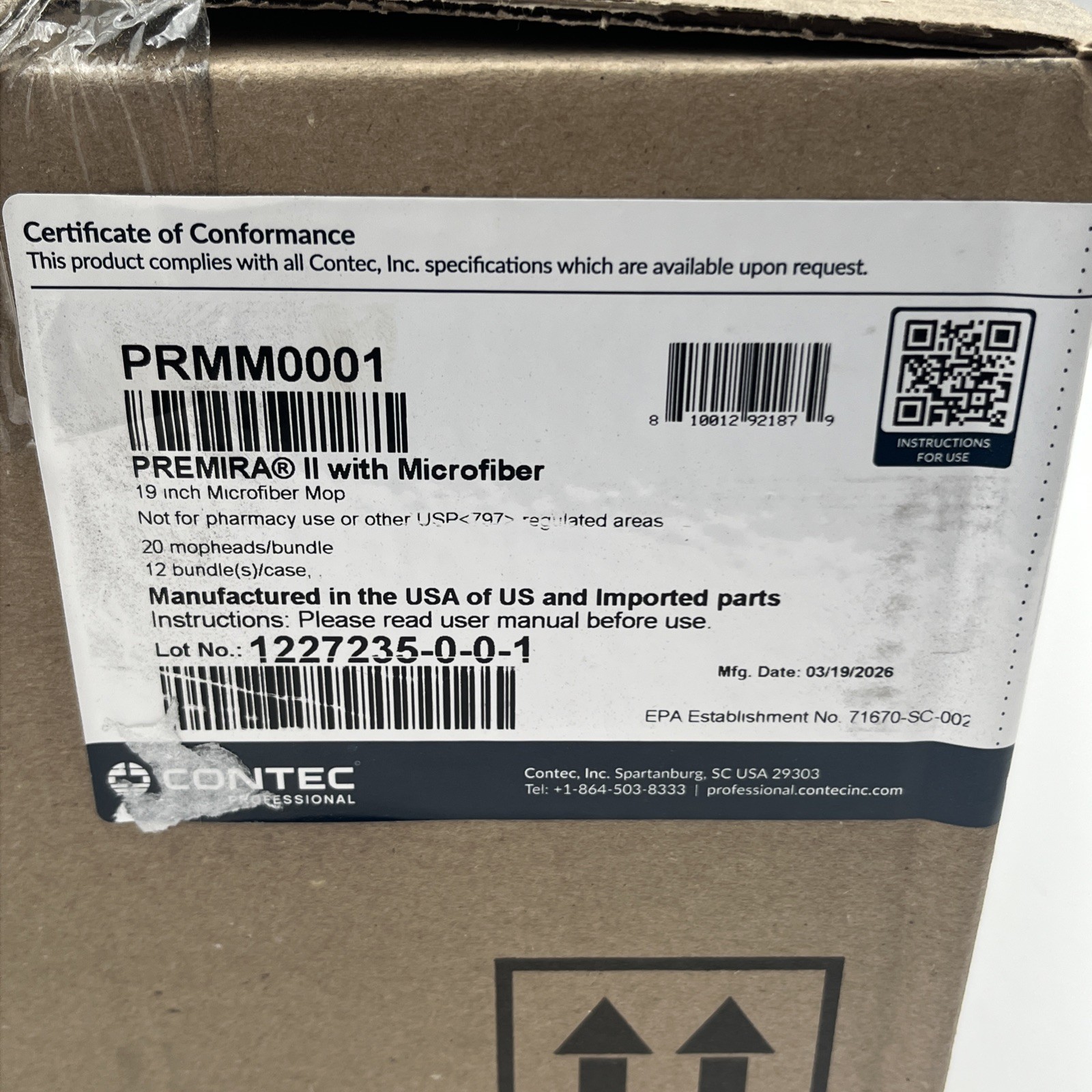NEW!! PREMIRA Ii Disposable Microfiber Floor Pad – PRMM0001 – 240 per Case