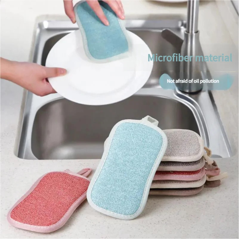Reusable Washable Sponges Magic Sponge Scouring Pad Dishwashing Sponge Kitchen S