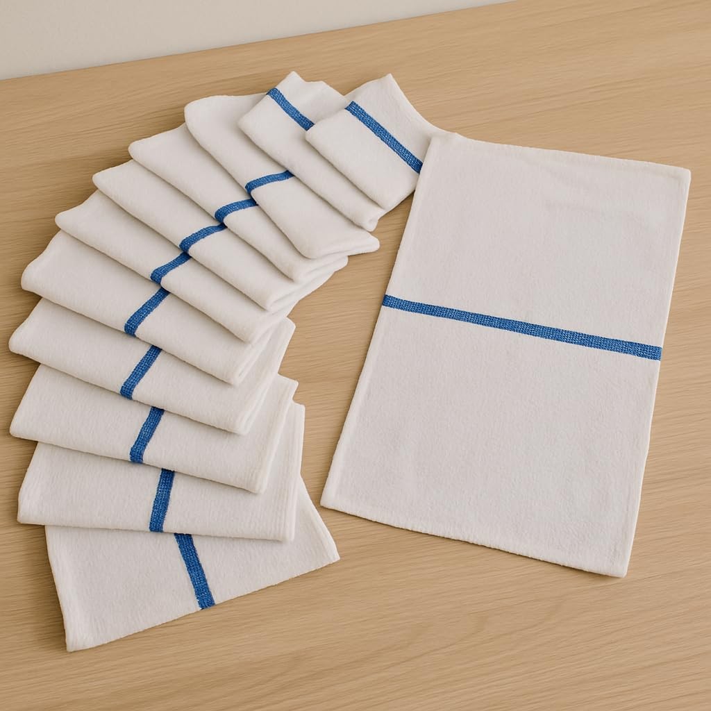 Bar Mop Towels – 12 Pack (16″x19″) – 100% Cotton High Absorbency Kitchen Towe…