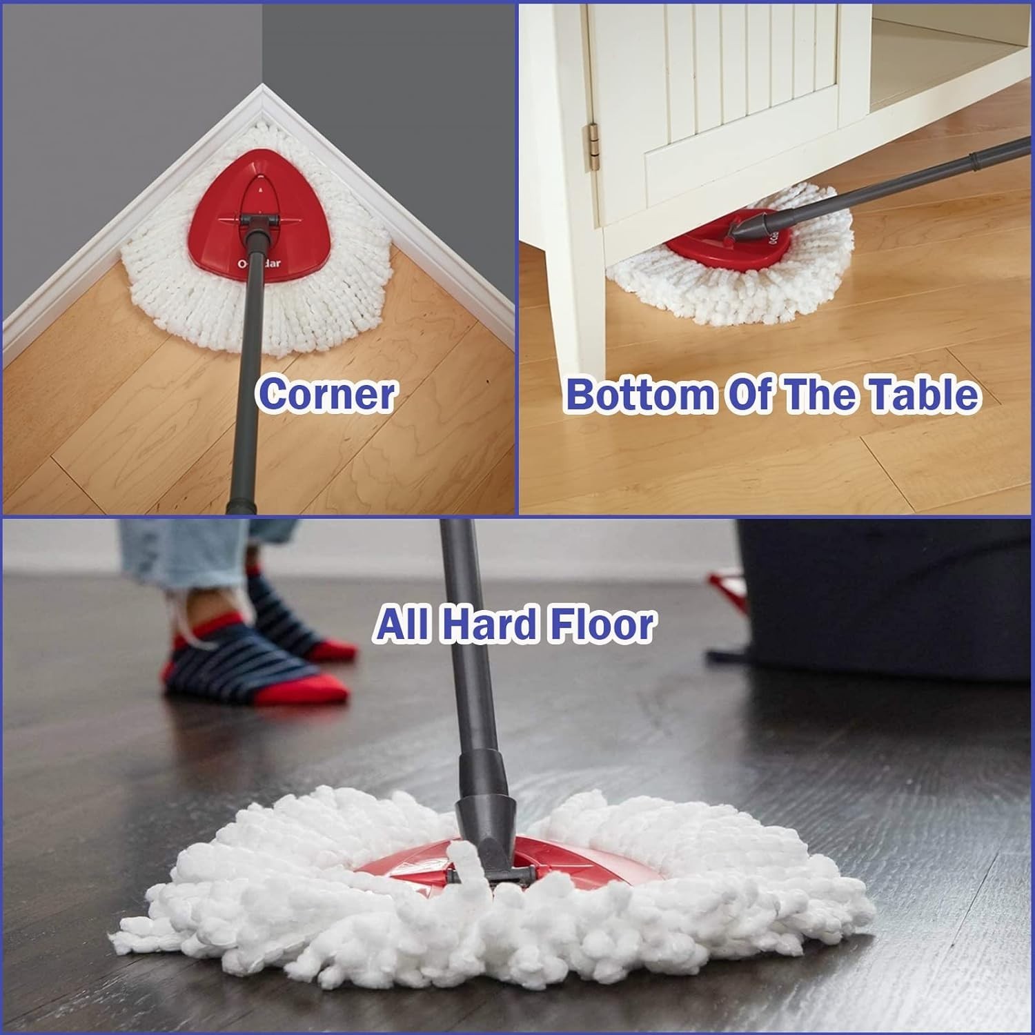 Spin Mop Replacement Head 4 Pack Microfiber Swivel Mop Refill Easy to Install