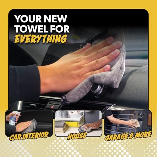 AllSwipe Multi-Purpose Microfiber Towels for Cars Microfiber Cleaning 6 Pack