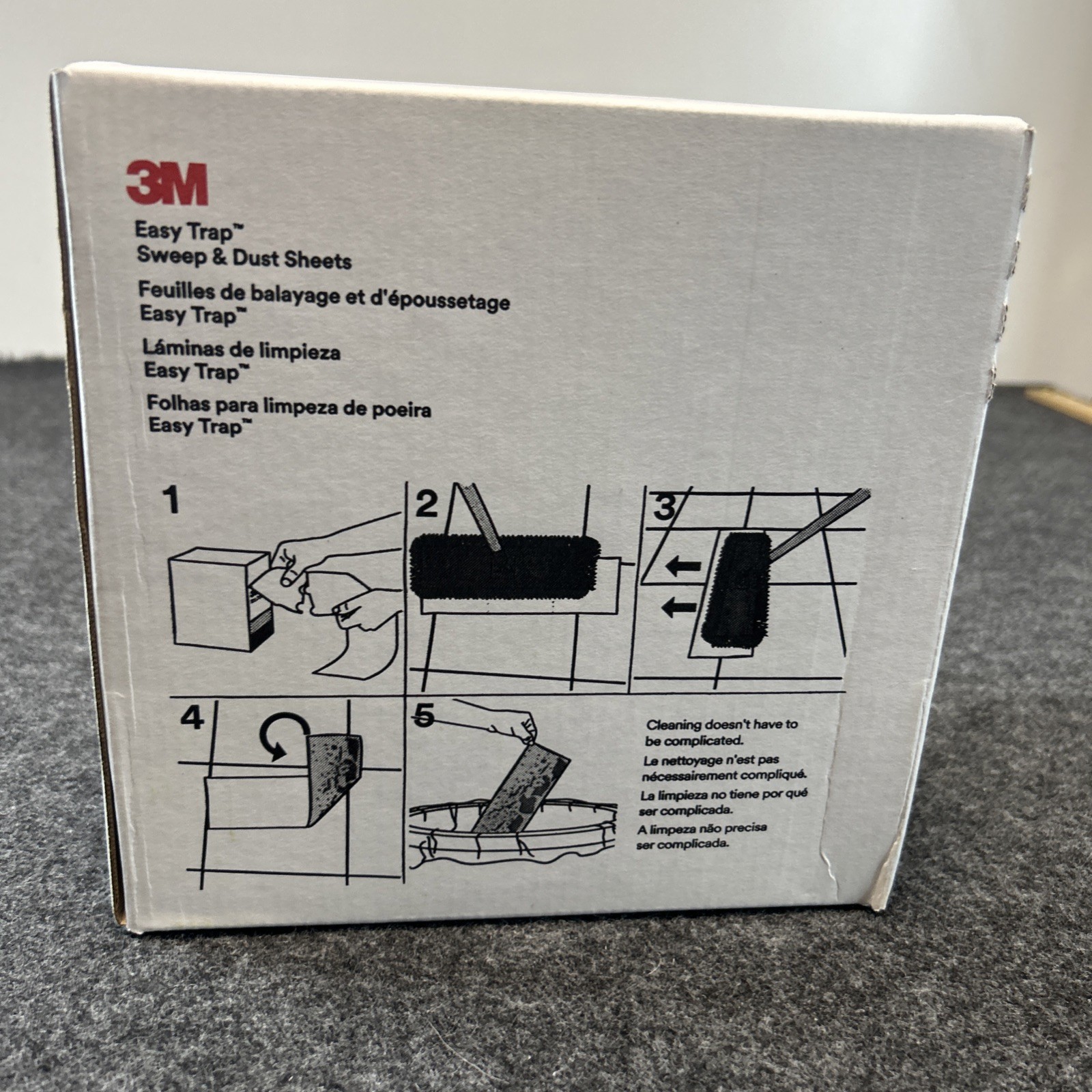 3M Easy Trap Sweep & Dust Sheets 5″ X 6″ x 30ft Roll White 60-Ct Box 59032W NEW