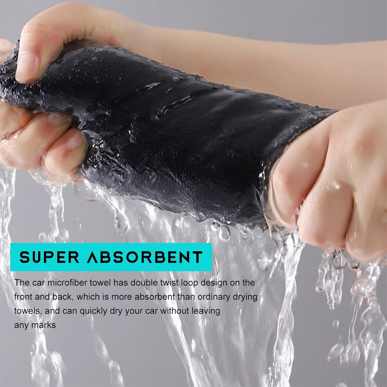 Ultra Thick 1200 GSM Microfiber Towels for Car Wash and Detailing 12.2″ Square