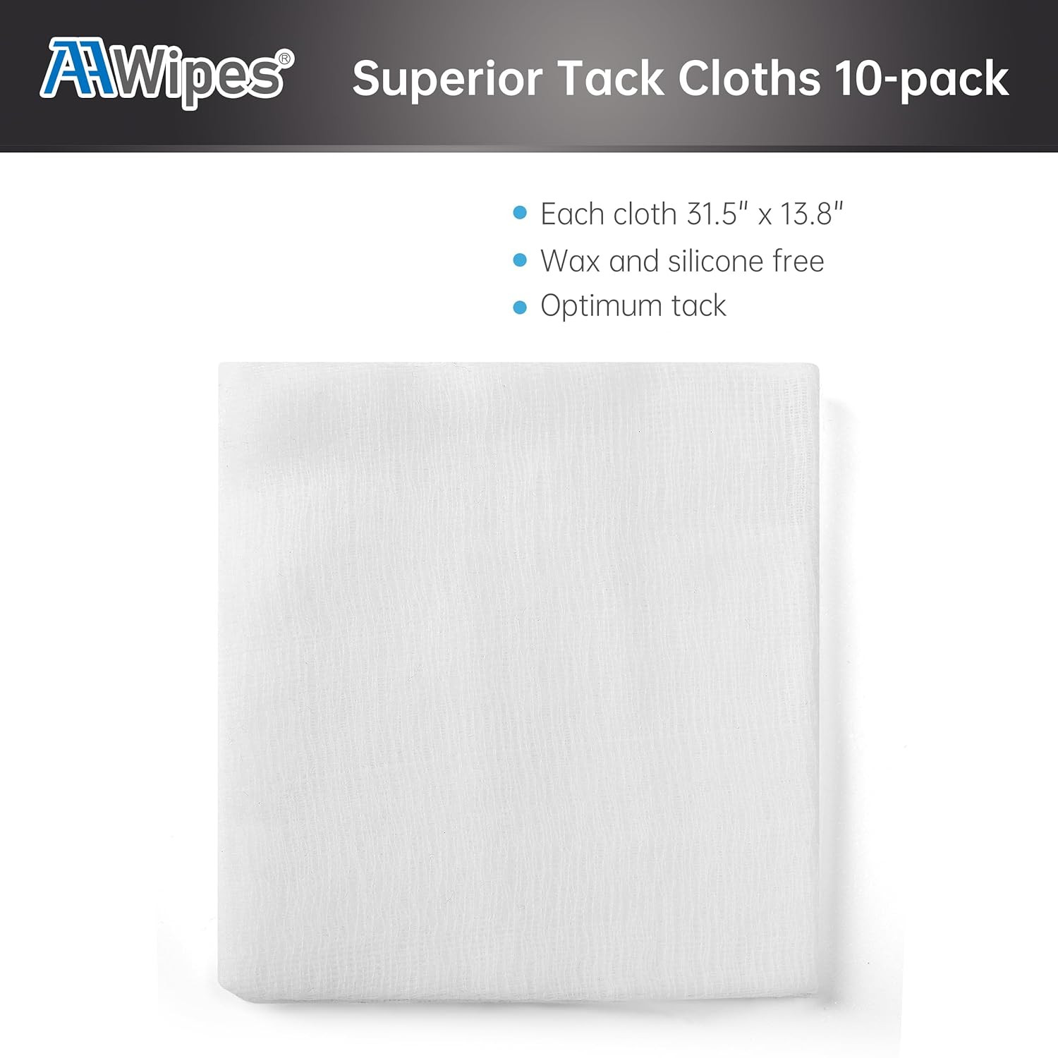 Tack Cloth for Painting (White, 13.8″X31.5″, 10 Pcs) Tac Cloths for Removing Dus