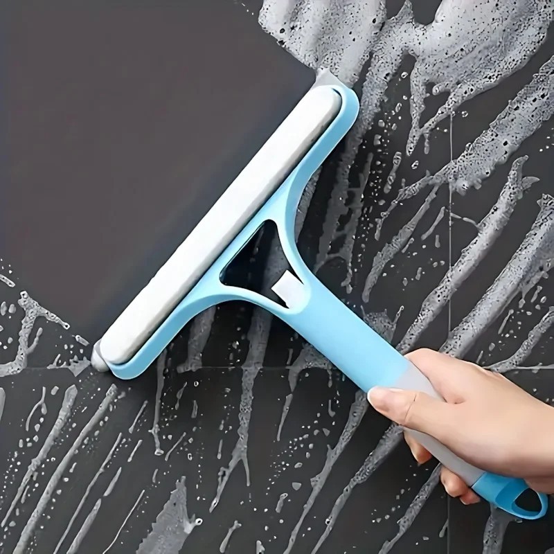 Non-Slip Blue Window Squeegee – Multi-Purpose Wiper for Home Car Glass Cleaning