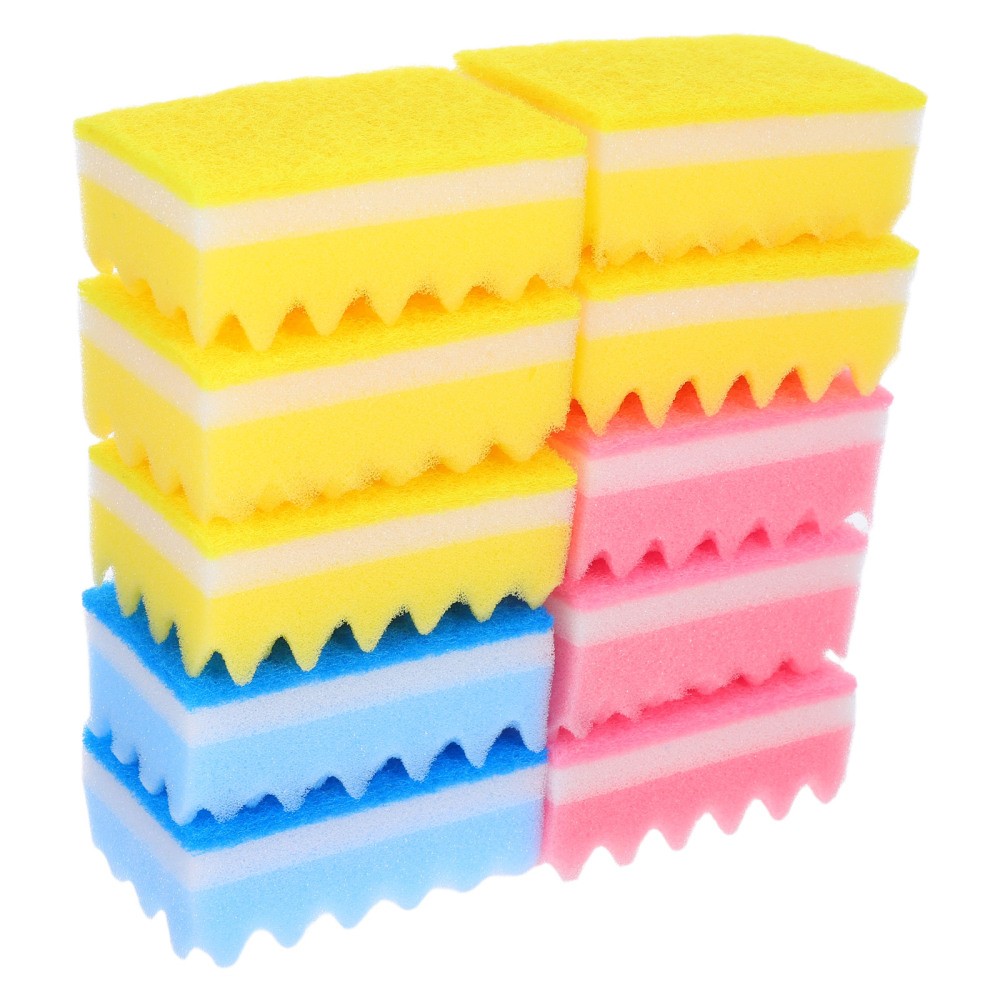 10 Pcs Sponge Product Dish Washing Sponges Scrubber Cleaning for Household