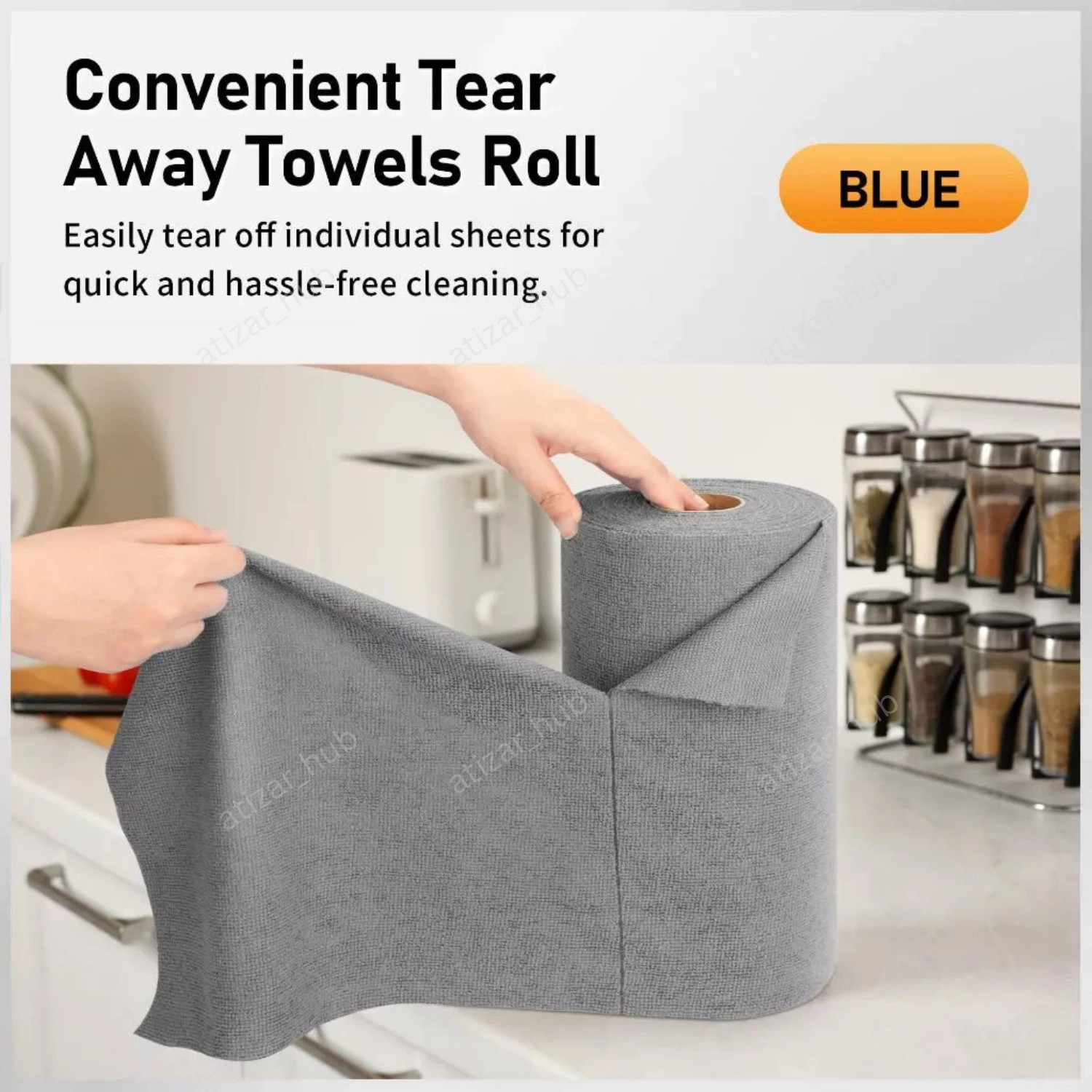 50pcs Microfiber Car Cleaning Towel Roll 25x25cm Reusable Multi-Purpose Cleaning