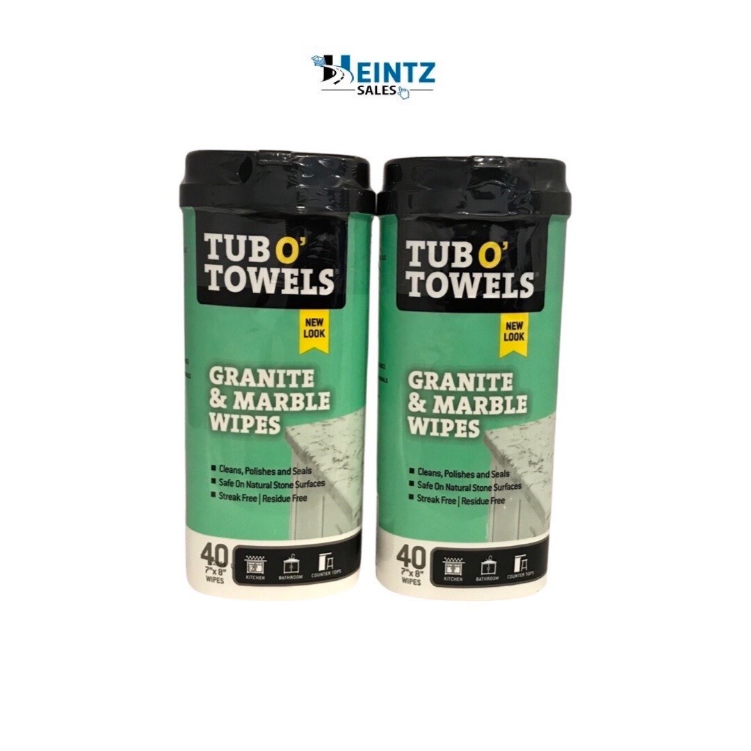 Tub O Towels TW40-GR(2-Pack) Heavy Duty Granite & Marble Wipes