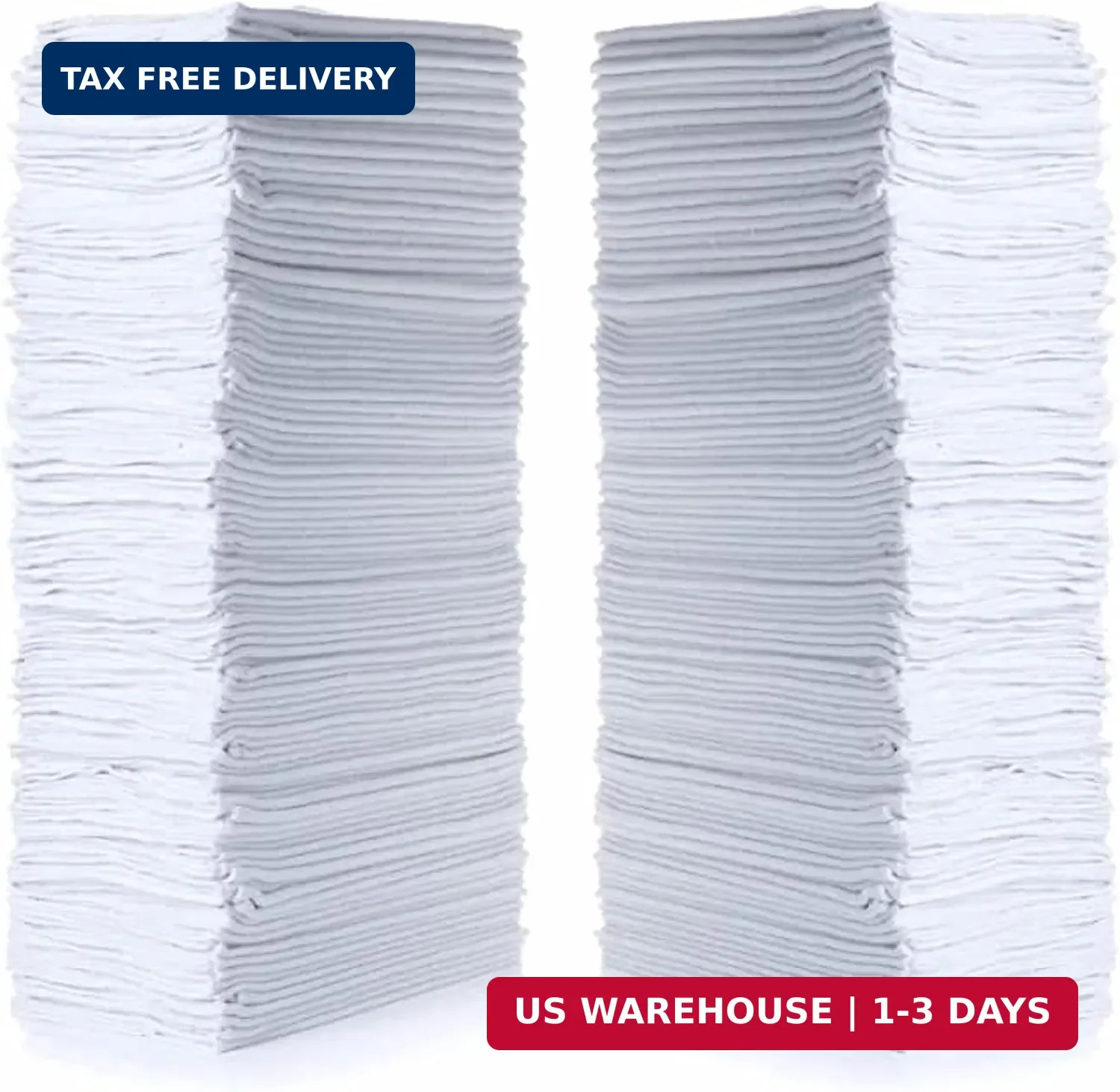 Simpli-Magic Cotton Shop Towels 14″x12″ (145 Pack) – Reusable Cleaning Shop Rags