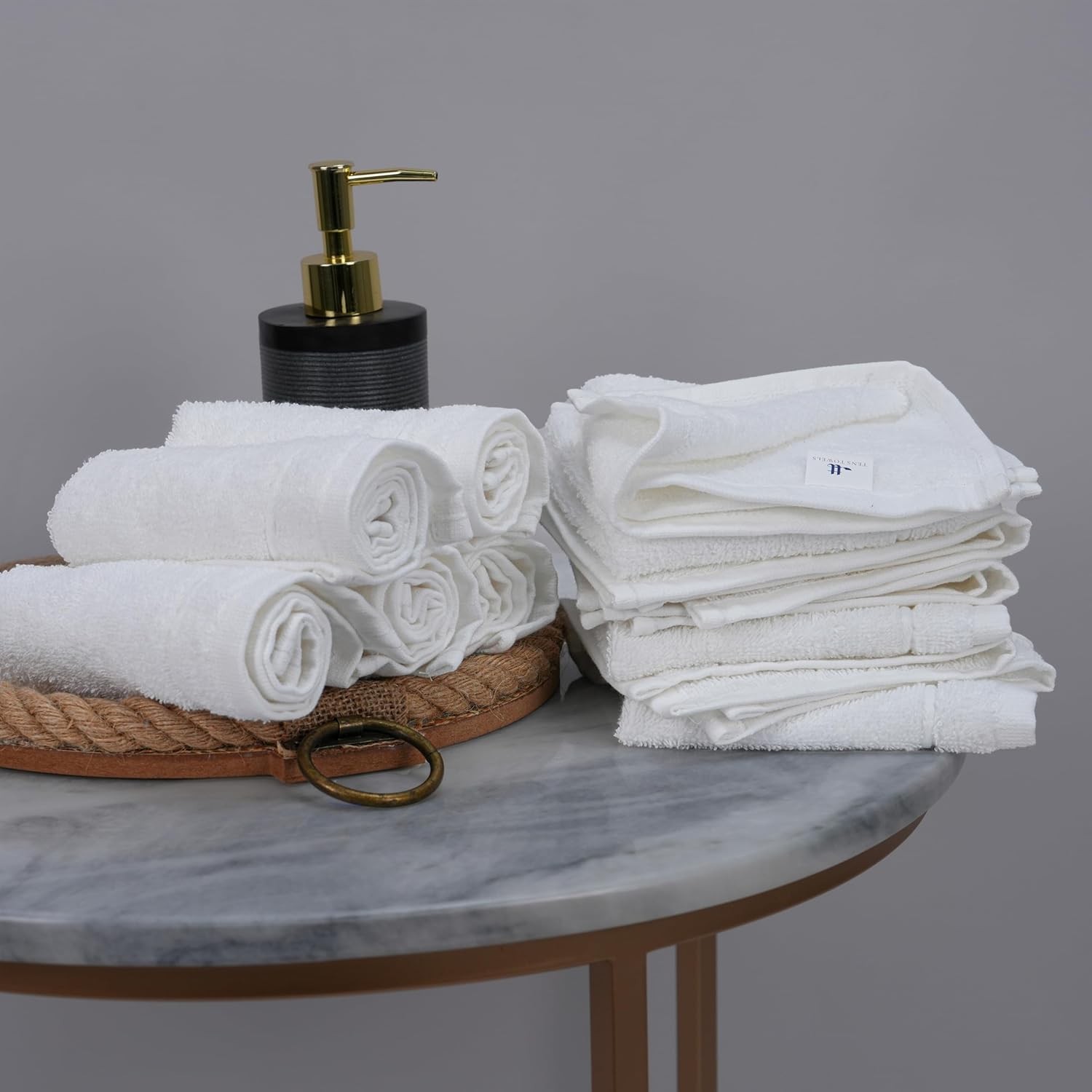 Pack of 60 Washcloths, 12 x 12 Inches, Lighter Weight, Quick to Dry, Super Soft