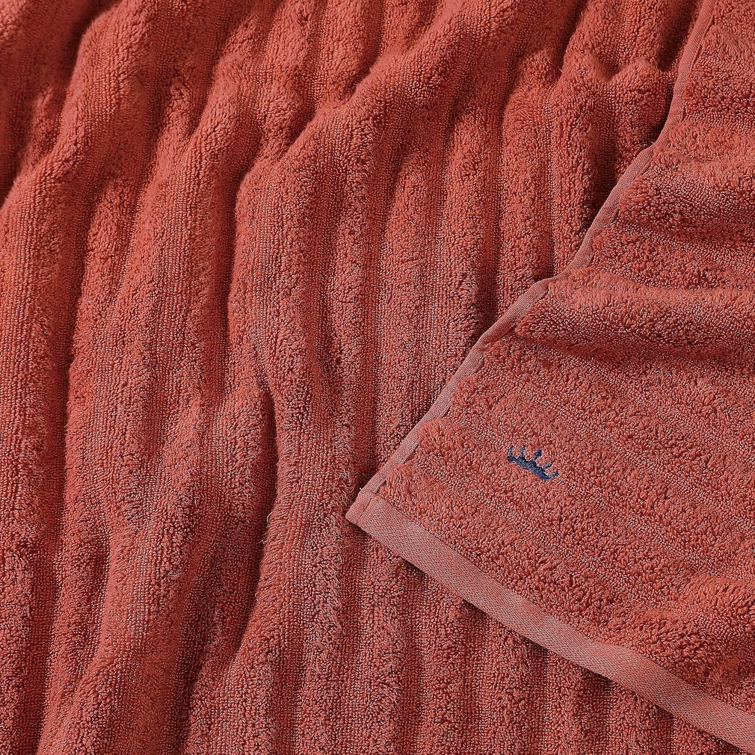 Textured Rust 6 Piece Towel Set, Solid Color Themed, Oeko-TEX Certified