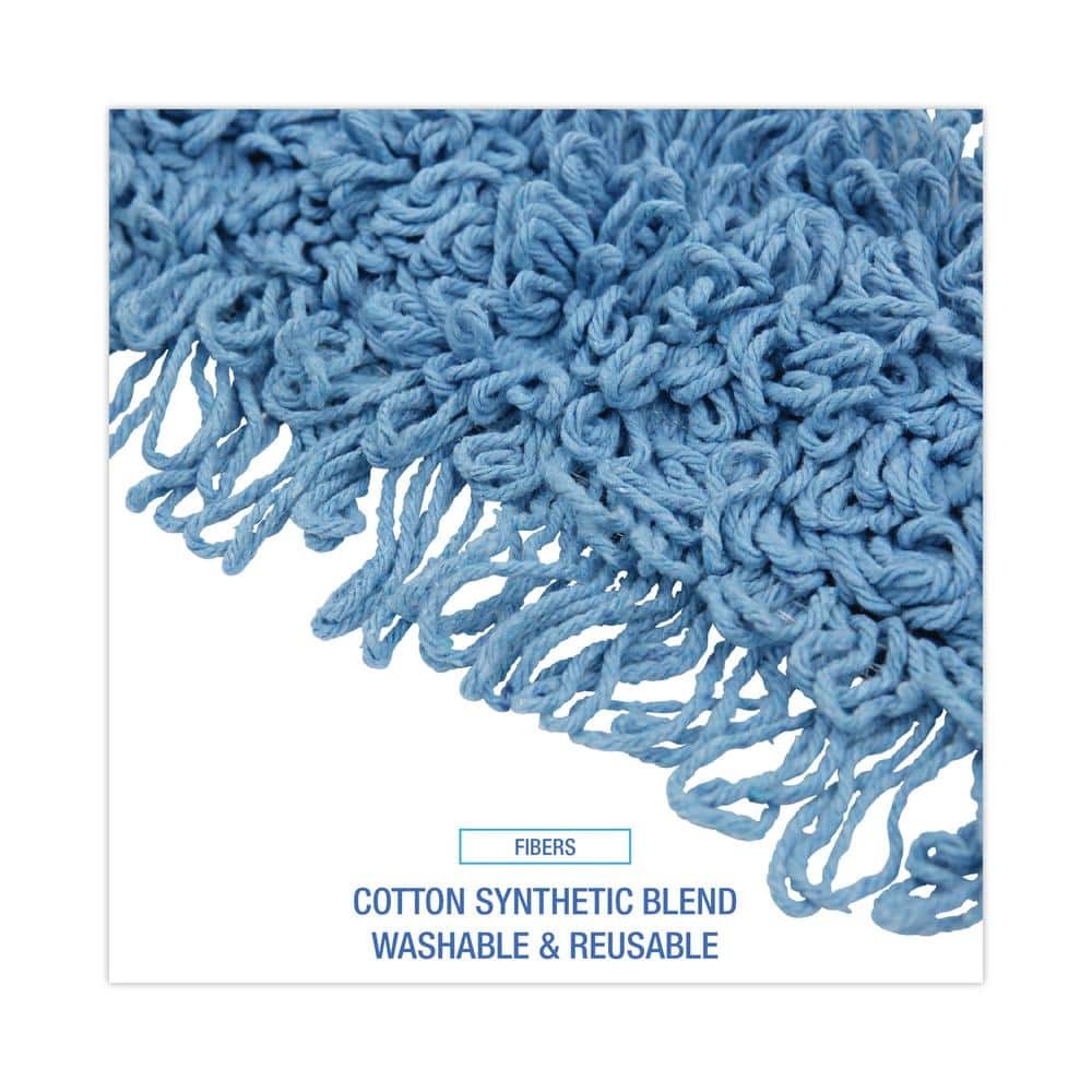 Cotton/Synthetic Blend Dust Mop Mop Head, 36 In. X 5 In., Looped-End, Blue