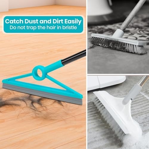 Multifunctional Air Broom for Dust, Hair & Liquids – Removable Rubber Strip Sque
