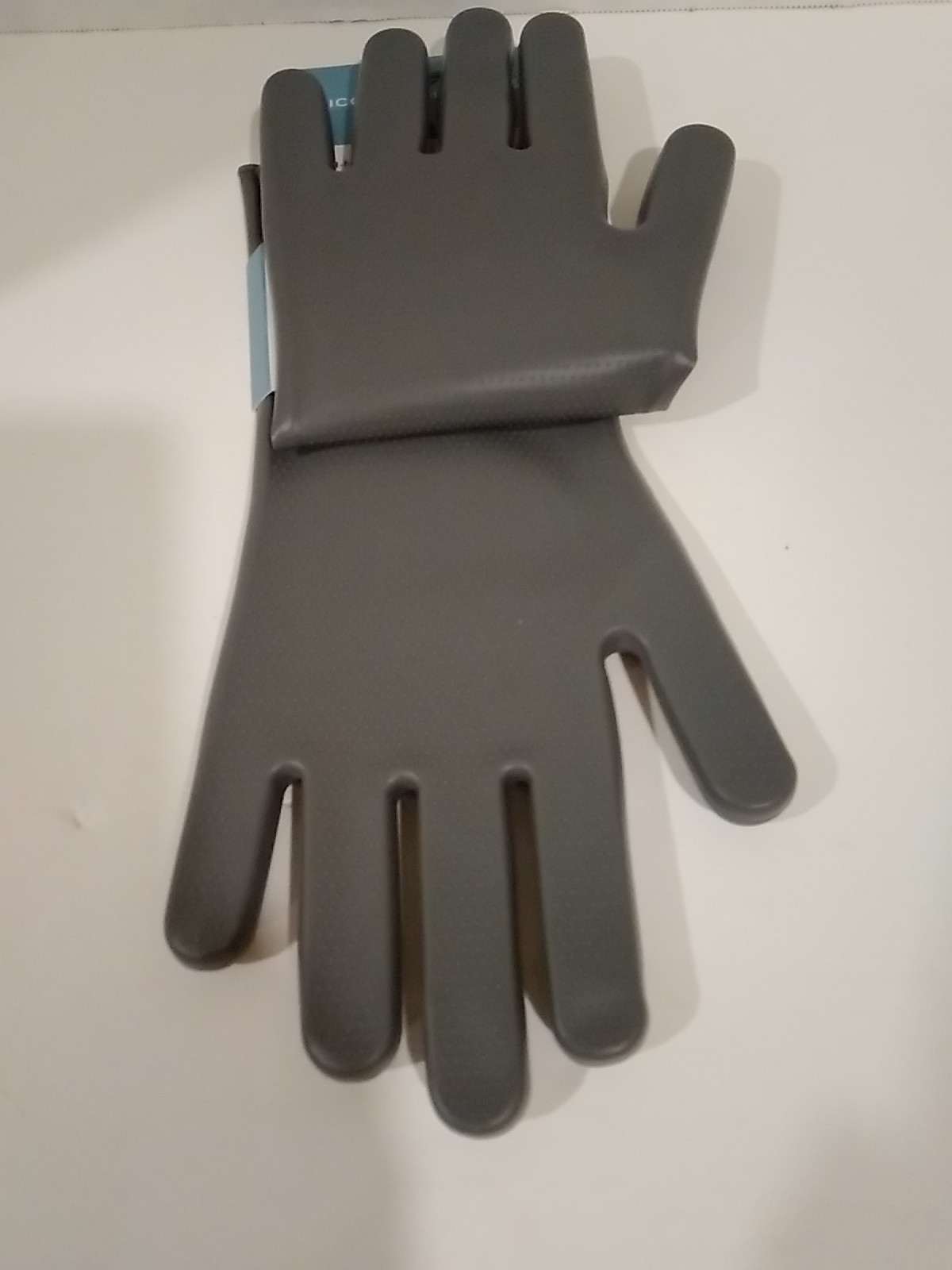 Evriholder Dual-Function Silicone Dish Gloves Gray Large Thick Bristles