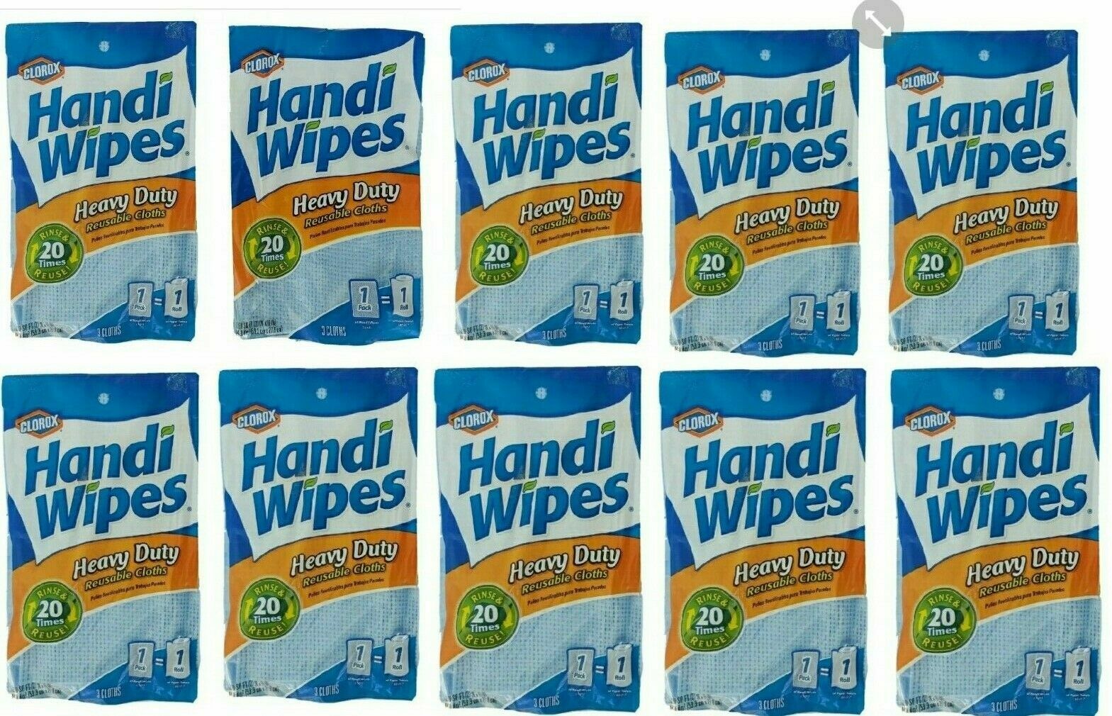 HEAVY DUTY HANDY CLOTHS MULTIPURPOSE ABSORBENT REUSABLE CLEANING TOWELS BLUE