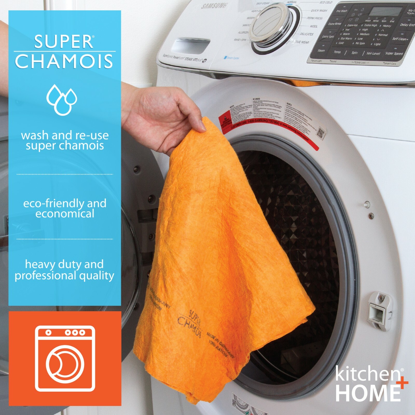 Shammy Towels – XL Super Absorbent German Chamois Drying Washing Cloths 6 Pack