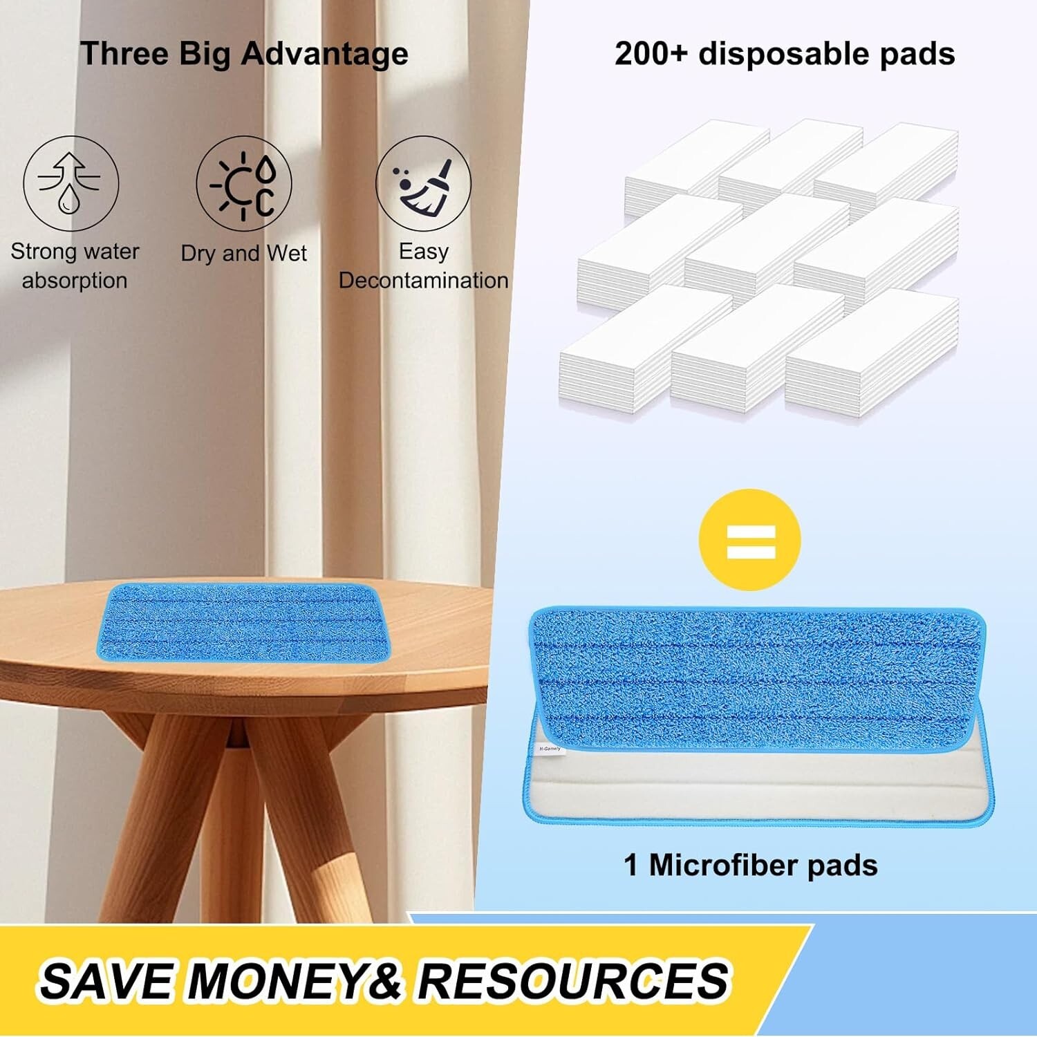 Durable Microfiber Replacement Mop Heads – 8 Pack Set with Money-Back Guarantee