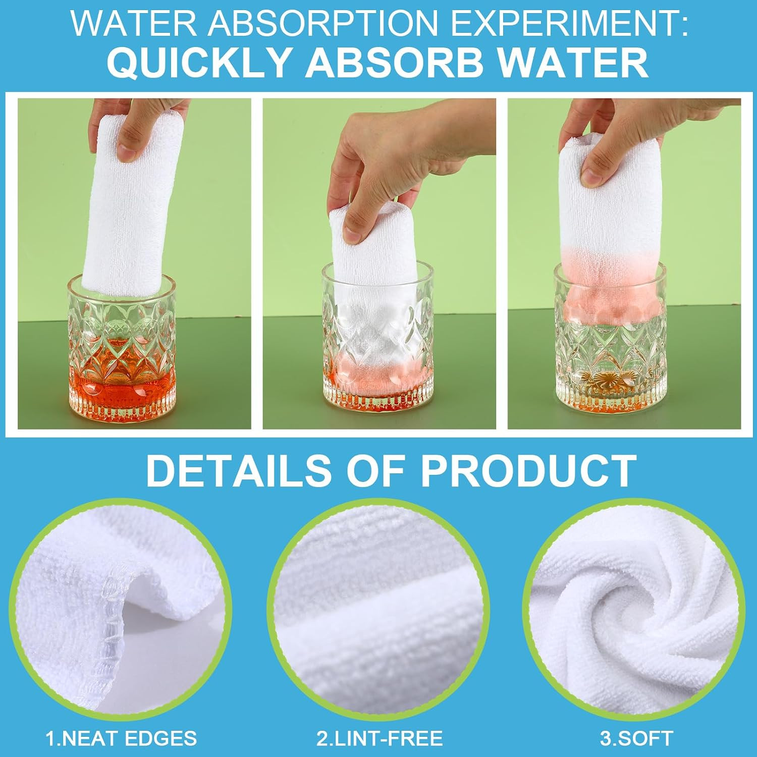 Microfiber Cleaning Cloths for Cars 16 X 16 Inch Ultra Absorbent Car Towels Dryi