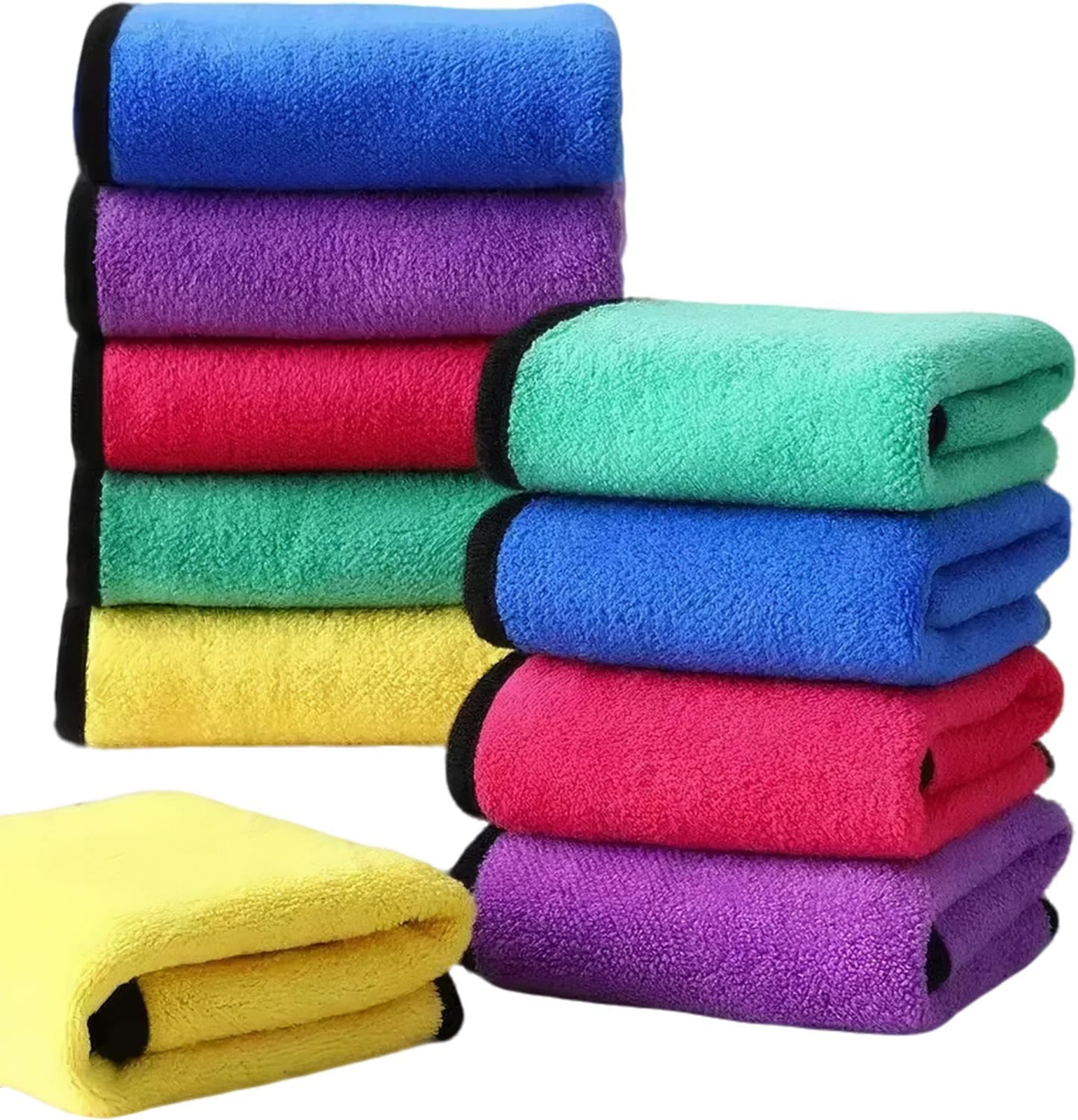 10 Pack Microfiber Towels Coral Velvet Washing Car Detailing Household Cleaning