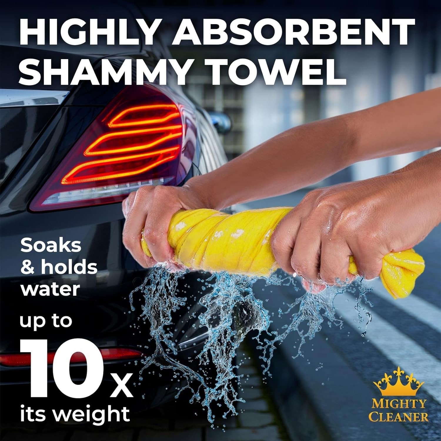 Shammy Cloth for Car Drying – 26”x17” – Super Absorbent Chamois Towel for Car…